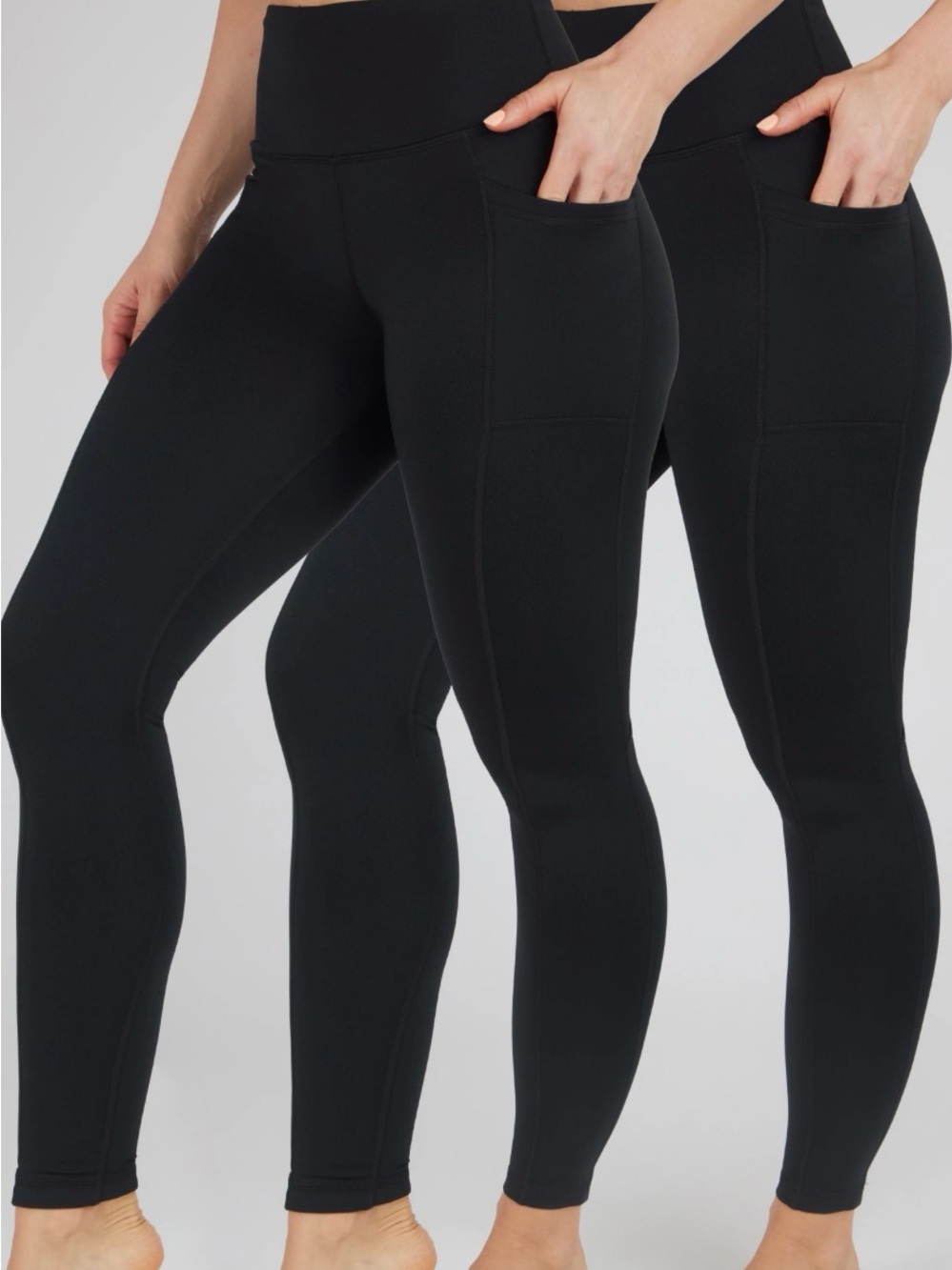 High-Waist Black Pocket Leggings 90 deg- Women Pants & Jumpsuits